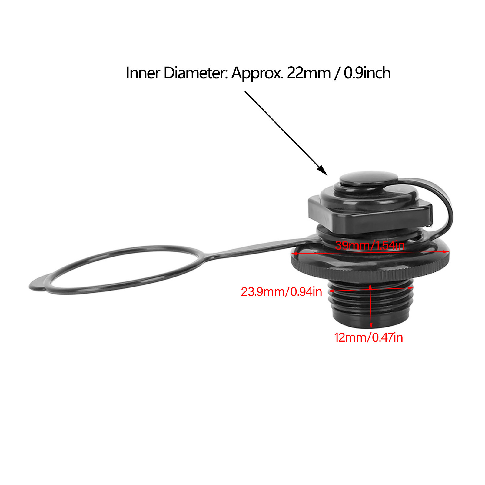 23.9mm Black Plastic Inflatabl - Float Ball Valve recensione e prezzo