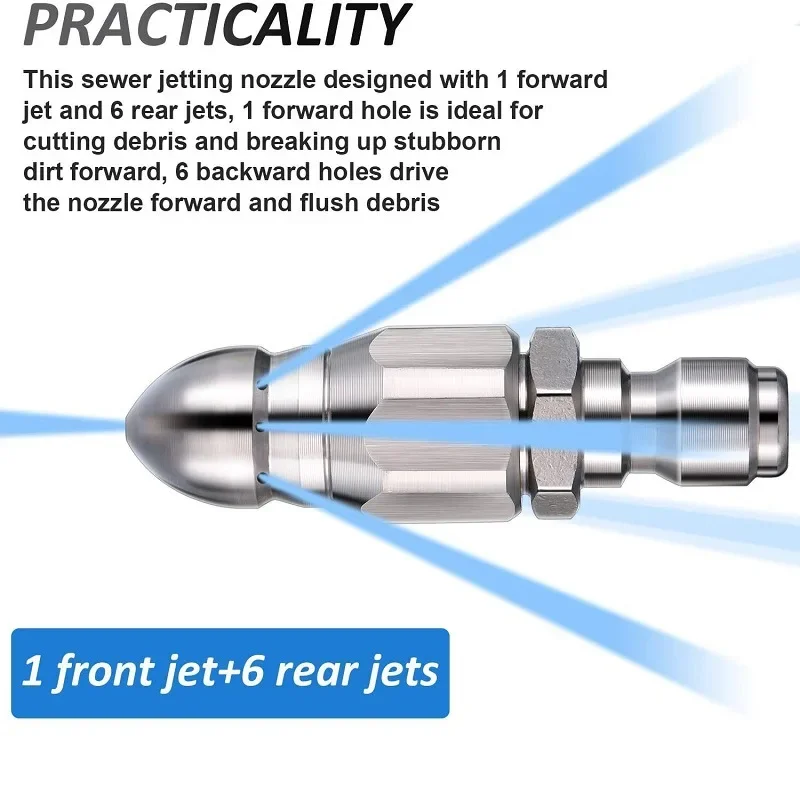 Water Jet High Pressure Spraye - Drain Pipe Clip recensione e prezzo