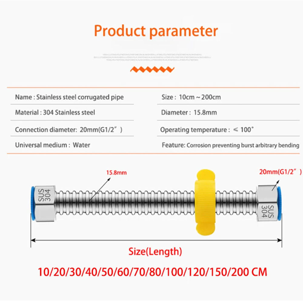 One 304 Stainless Steel Corrug - Flexible Hose Braided recensione e prezzo