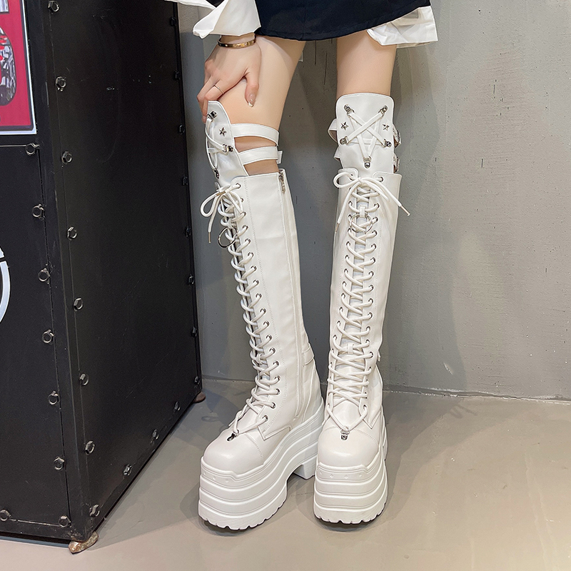 Punk Women Boots Ladies Cospla - Pipe Bending Spring recensione e prezzo