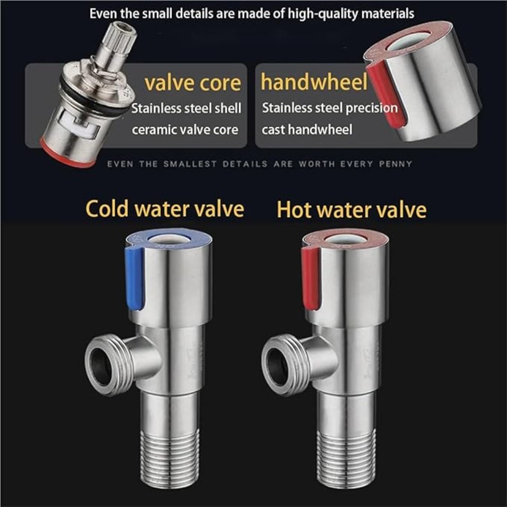 Stainless Steel Hot Cold Inlet - Toilet Fill Valve recensione e prezzo