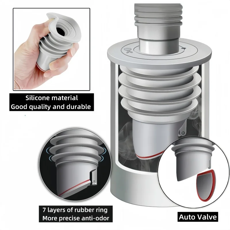 Silicone Sink Stopper Sewer Pi - Drain Pipe Clip recensione e prezzo