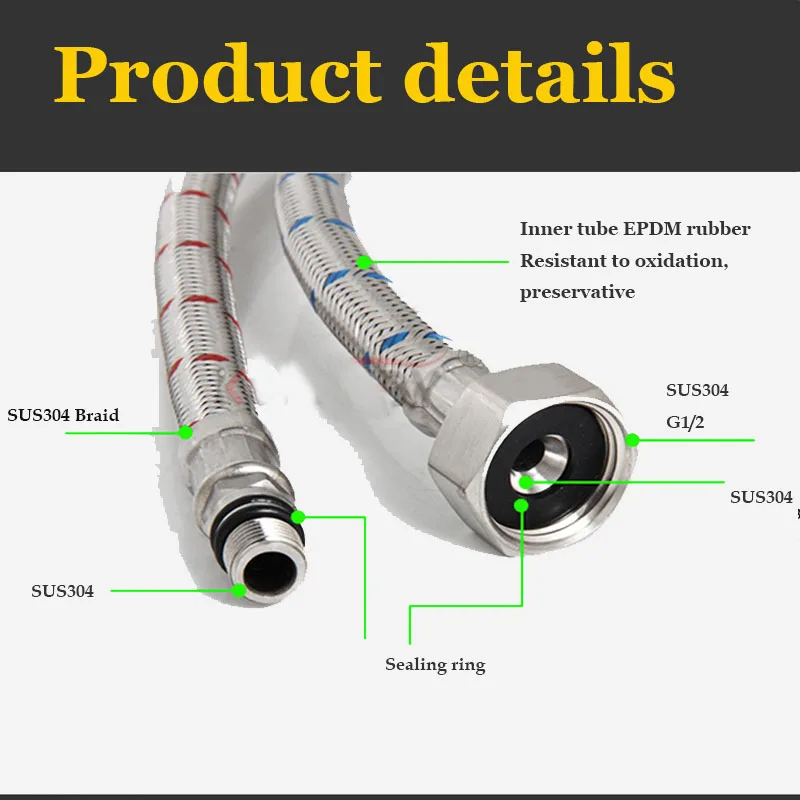 2 Pack 60cm Stainless Steel Ho - Flexible Hose Braided recensione e prezzo