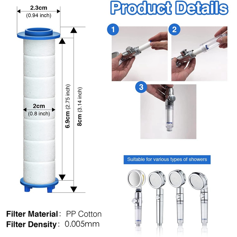 10Pcs  8x2.4cm Bathroom Shower - Shower Valve Cartridge recensione e prezzo