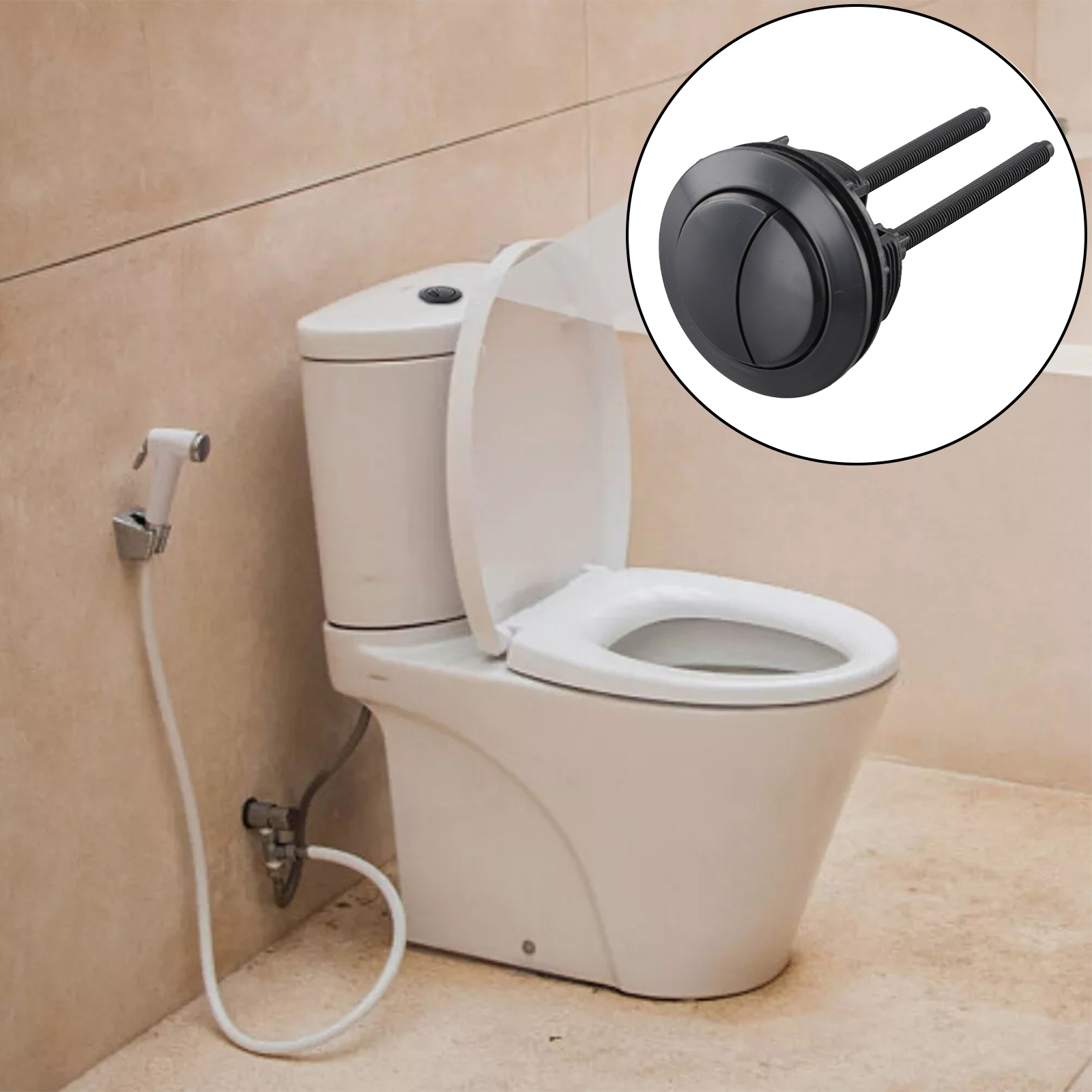 Black Toilet Flush Button 38mm - Toilet Fill Valve recensione e prezzo