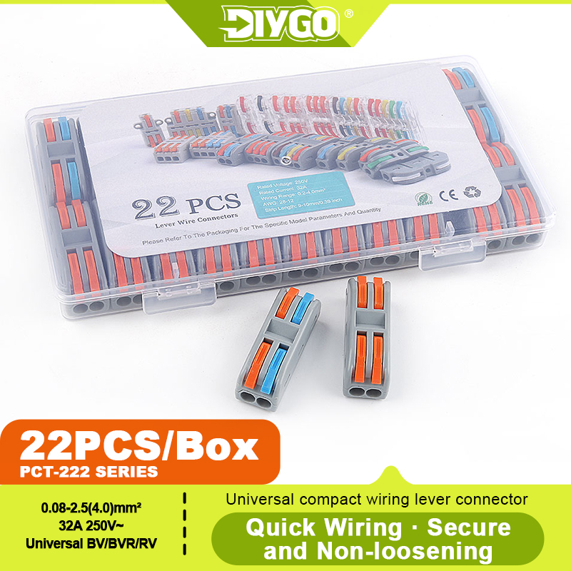 DIY GO 22PCS Lever Wire Connec - Push Fit Connector recensione e prezzo