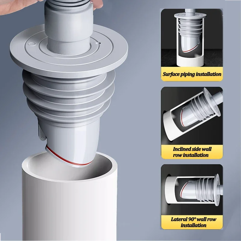 Silicone Bathroom Sewer Seal R - Drain Pipe Clip recensione e prezzo