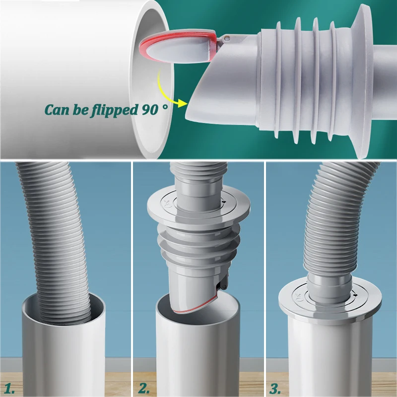 Silicone Bathroom Sewer Seal R - Drain Pipe Clip recensione e prezzo